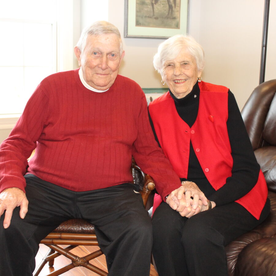 Don and Margy Patterson, residents of Bethesda Gardens, celebrates Valentine's Day.