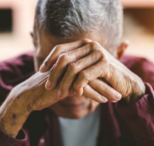 Isolated older adult grieving