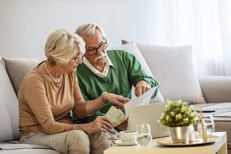 Two seniors discussing this years senior tax deductions.