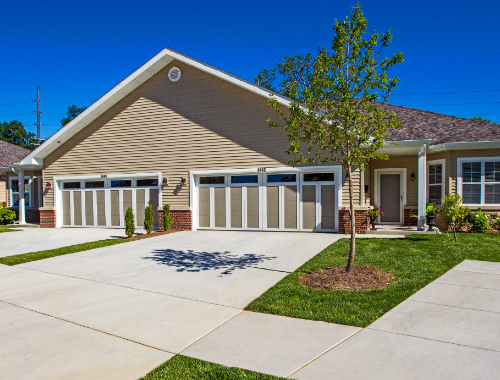 Outside of The Oaks independent living community