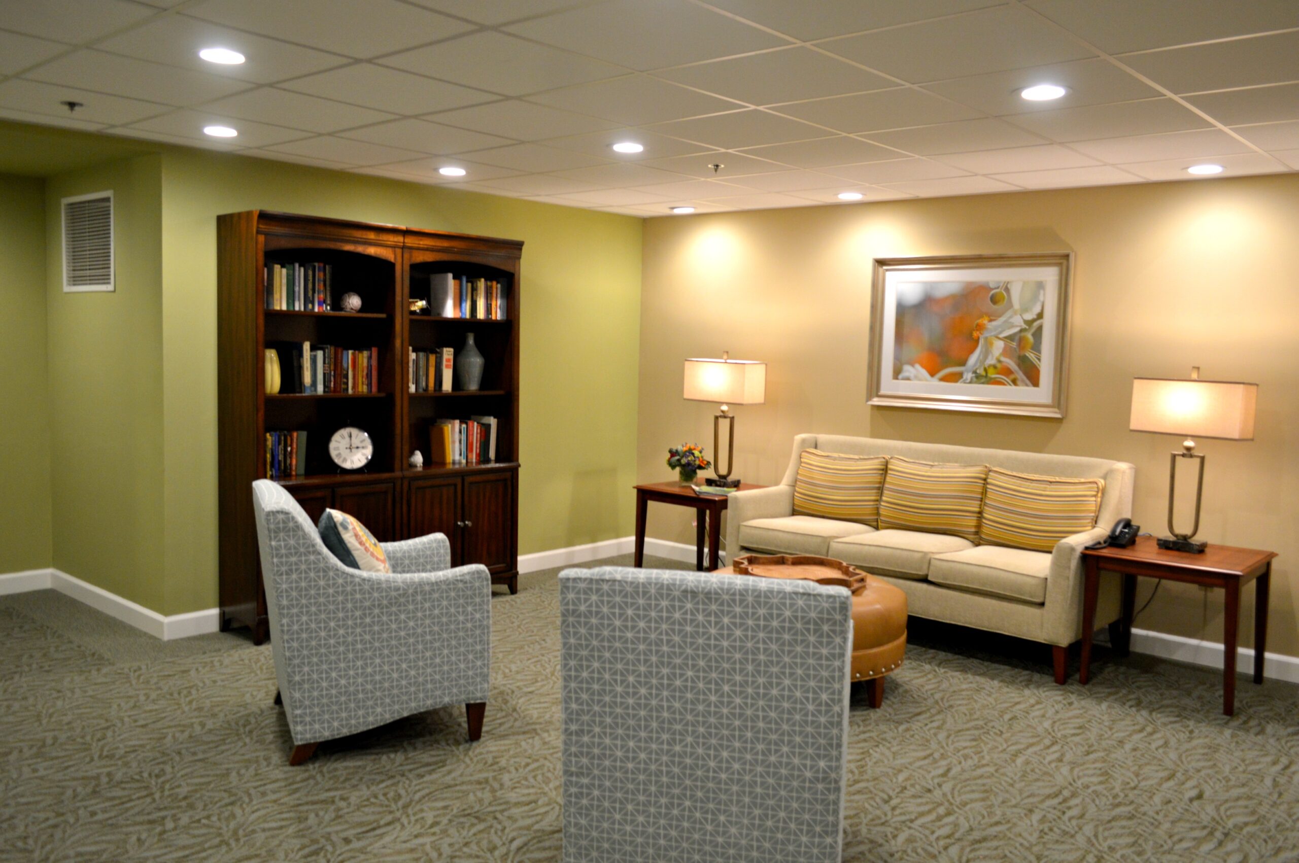 Bethesda Orchard lobby seating area