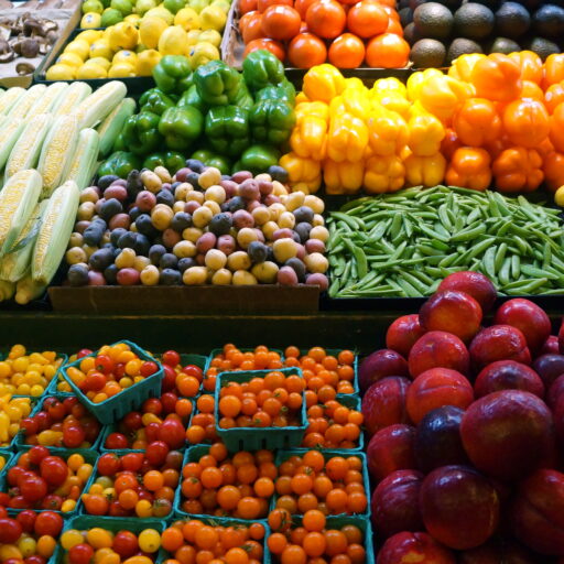 Fresh healthy fruits and vegetables