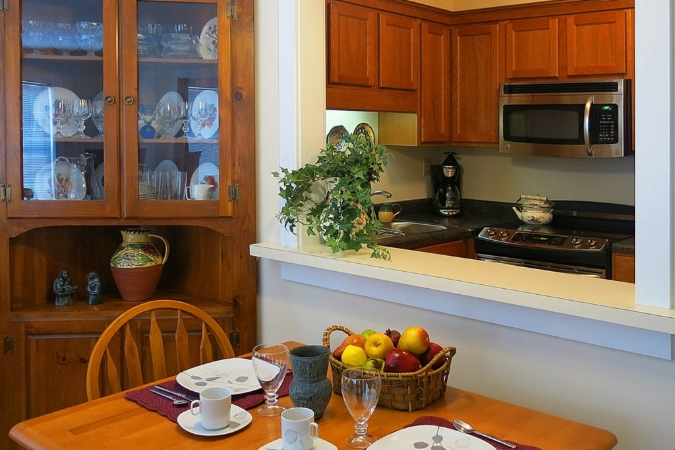 kitchen table and view of kitchen open concept