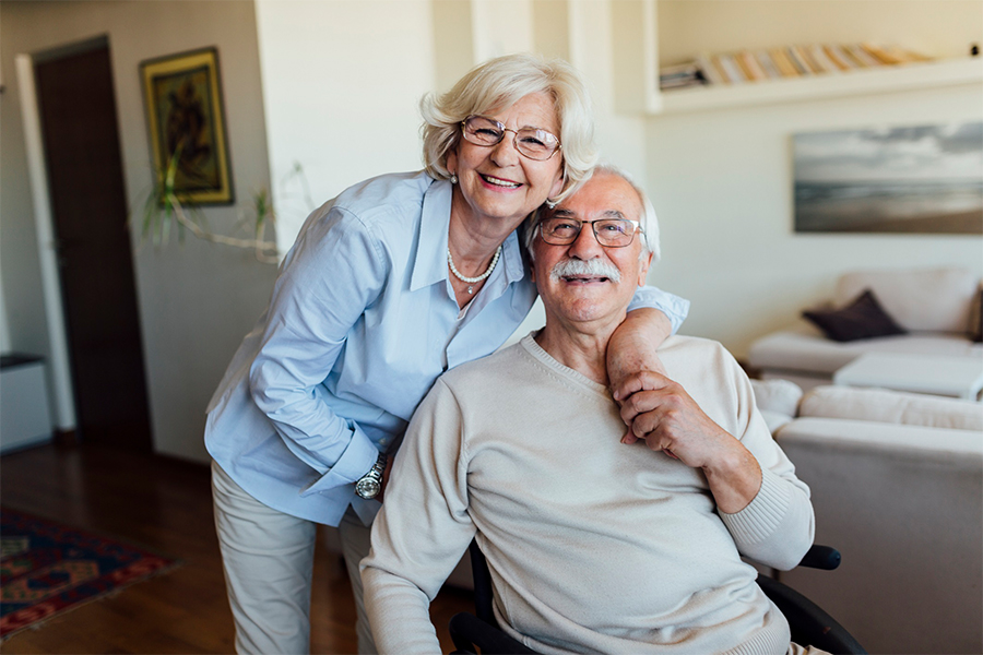 Senior Couple Posing for Photo