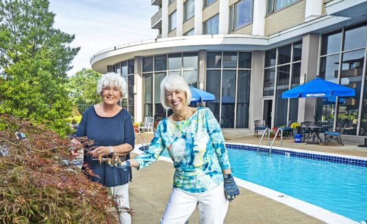 Judy and Jo at Bethesda Barclay House