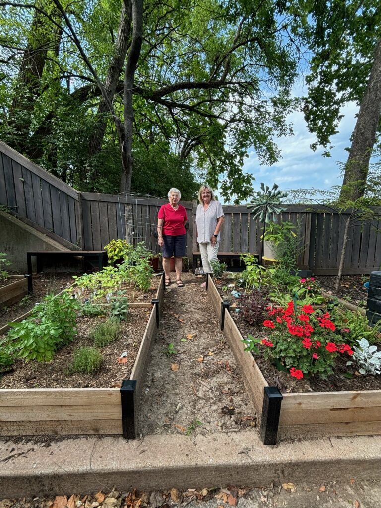 Raised garden beds at Pacific Place