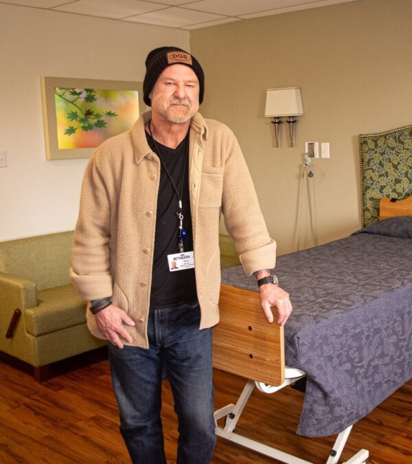 Dave Glover in Bethesda Hospice Suite