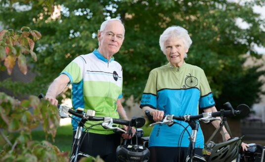 Brian and Jane Smith outdoor biking