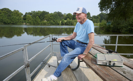 Bob Ackermann fishing - Bethesda Health Group Bethesda Terrace resident, Bob, fishing.