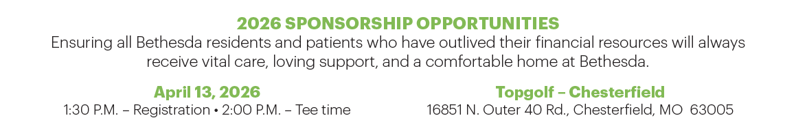 Birdies for Bethesda Sponsorship Opportunities