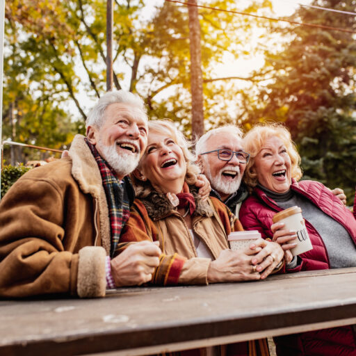 Group of seniors out at one of the local Thanksgiving events