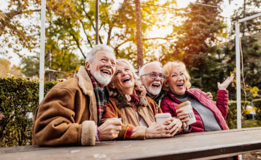 Group of seniors out at one of the local Thanksgiving events