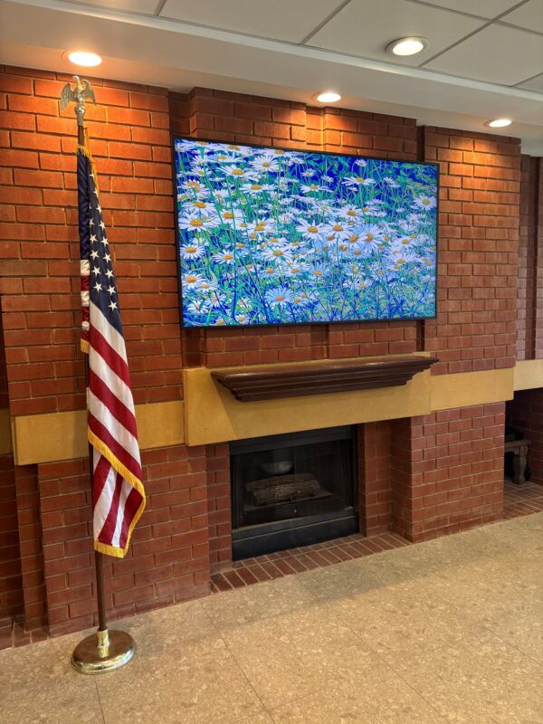 Picture frame television at Bethesda Orchard